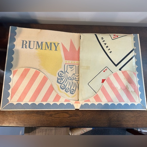 Vintage 1937 RUMMY ROYAL Table Card Game Sheet WHITMAN 2944 *Read Description* - Picture 4 of 10
